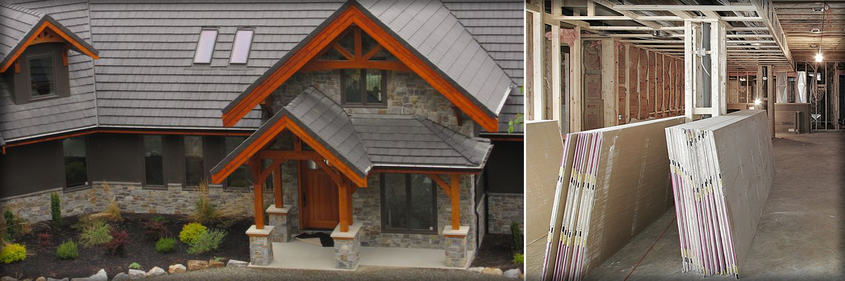Residential home and drywall framing by Team Drywall Kelowna